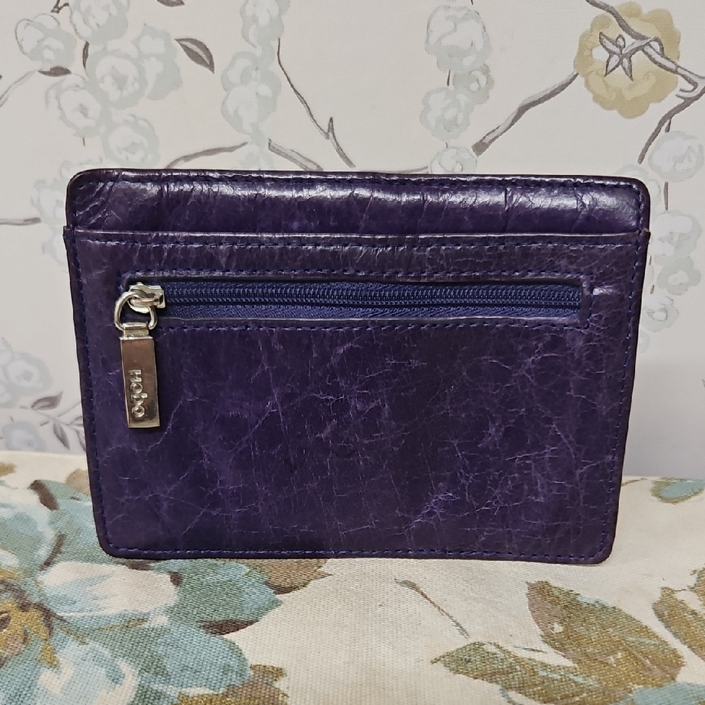 HOBO Deep Purple Leather Card Holder